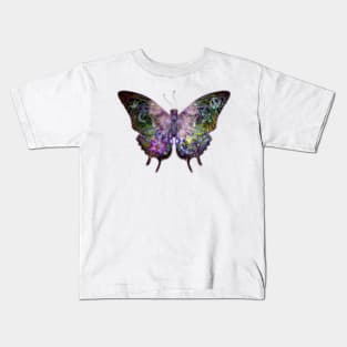 Butterflies, Celestial Garden Butterfly’s Soul in Lilac Kids T-Shirt